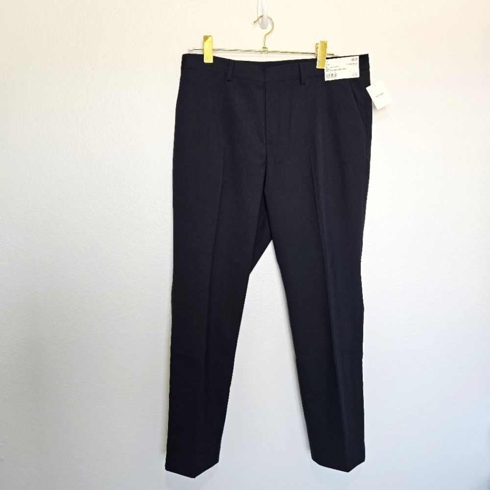 NWT Uniqlo | Smart Style Ankle Length Pants Navy Blue, Womens 32 - 33 - Picture 4 of 8